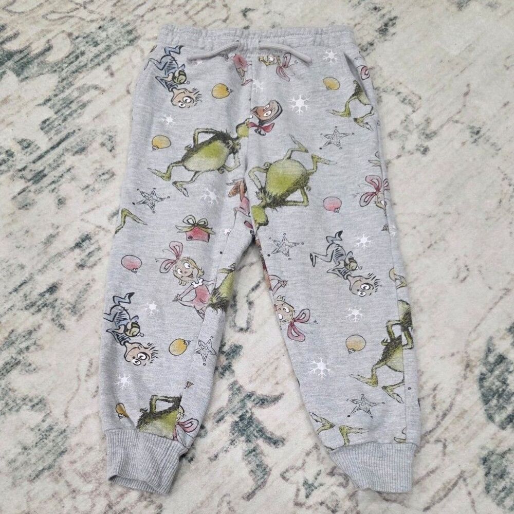 The Grinch Gray Graphic Jogger Sweat Pants 3T